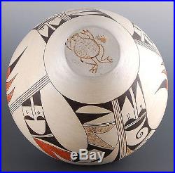 Vintage Hopi Paquime Birds LRG Pottery Vase Bowl FROGWOMAN Joy Navasie (d) c60s