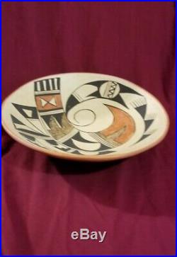 Vintage Hopi Pottery Open Bowl by Evelyn Poolheco