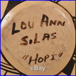 Vintage Hopi Tewa Indian Polychrome Pottery Bowl By First Mesa Lou Ann Silas