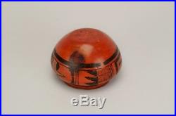 Vintage Hopi Tewa Indian Redware Pottery Black on Red Bowl or Pot