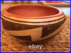 Vintage Hopi hand-painted pottery bowl signed by I. Shupla