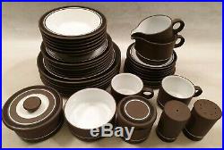 Vintage Hornsea Contrast Dining Set for Six Plates Bowls Salt Pepper Jugs 1970s