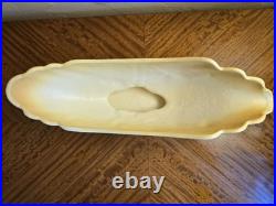 Vintage Hull Art Pottery Woodland Pattern Console Bowl in Harvest Yellow