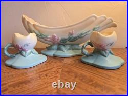 Vintage Hull Art Pottery Woodland Pattern Console Bowl in Harvest Yellow