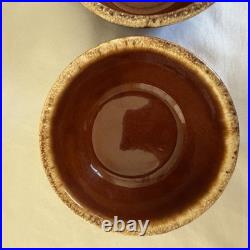 Vintage Hull Brown Drip Pottery Bowls Soup Crocks Salt Pepper 12 Pc Lot USA
