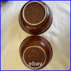 Vintage Hull Brown Drip Pottery Bowls Soup Crocks Salt Pepper 12 Pc Lot USA