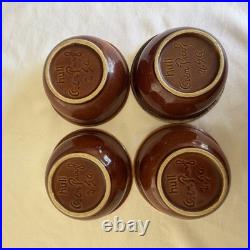 Vintage Hull Brown Drip Pottery Bowls Soup Crocks Salt Pepper 12 Pc Lot USA