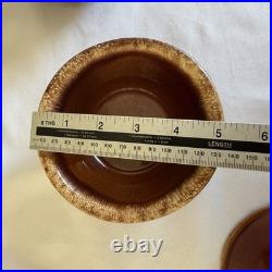 Vintage Hull Brown Drip Pottery Bowls Soup Crocks Salt Pepper 12 Pc Lot USA
