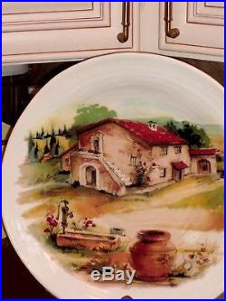 Vintage ITALY Large 16 Tuscan Vila Serving Dish Pasta Bowl Ceramica Hand Decor