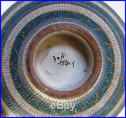 Vintage Incised Striped Italian Pottery Bowl