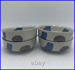 Vintage Iron Mountain Stoneware Lookout 6 Cereal Bowls Set of 4