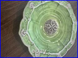 Vintage Italian Pottery Rare Green Signed Art Piece Of Italy