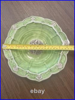 Vintage Italian Pottery Rare Green Signed Art Piece Of Italy