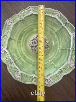 Vintage Italian Pottery Rare Green Signed Art Piece Of Italy