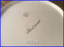 Vintage JP LIMOGES FRANCE 10 Porcelain Bowl With Hand Painted Roses Signed