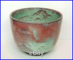 Vintage JUGTOWN WARE North Carolina Art Pottery Chinese Blue Flambe 1930's Bowl