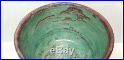Vintage JUGTOWN WARE North Carolina Art Pottery Chinese Blue Flambe 1930's Bowl