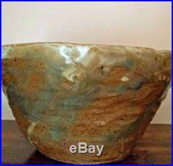 Vintage Jane Perryman Handcrafted Studio Pottery Bowl 10 3/4 X 6 X 6 Signed