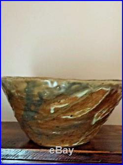 Vintage Jane Perryman Handcrafted Studio Pottery Bowl 10 3/4 X 6 X 6 Signed