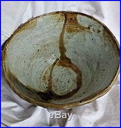 Vintage Jane Perryman Handcrafted Studio Pottery Bowl 10 3/4 X 6 X 6 Signed