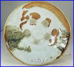 Vintage Japanese Art Pottery Bowl Glazed Signed Artist Seal
