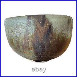 Vintage Japanese Asian Studio Pottery Wabi-Sabi Ceramic Glazed Chawan Tea Bowl