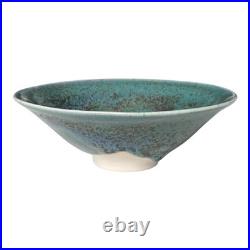 Vintage Japanese Makoto Yabe Studio Pottery Metallic Glaze Tea Bowl Signed