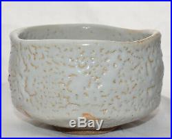 Vintage Japanese Pottery Tea Bowl Chawan Oni Hagi Ware Ceremony Artist Sgn