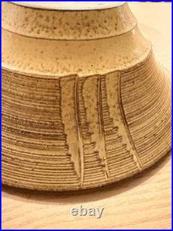 Vintage Japanese Studio Art Pottery 3 Bowl Set Teal Blue Glaze Stamped Signed