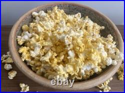 Vintage Jerry Brown Alabama Pottery Handcrafted Blue Large Popcorn Bowl