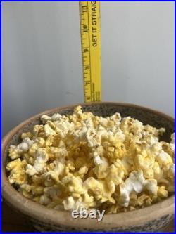Vintage Jerry Brown Alabama Pottery Handcrafted Blue Large Popcorn Bowl