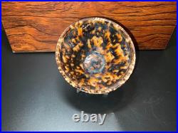 Vintage Jian Zhan Style Tortoise Shell Glaze Tea Bowl Striking Flame Pattern