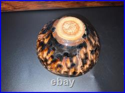 Vintage Jian Zhan Style Tortoise Shell Glaze Tea Bowl Striking Flame Pattern