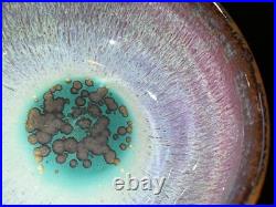 Vintage Jianzhan/Tenmoku Red-Purple Flambe Glaze Bowl WithOil Spot Center