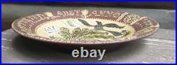 Vintage Joel Huntley 1998 Sgrafitto Redware Pottery 1776 Bowl Deep Plate Platter Vintage Joel Huntley 1998 Sgrafitto Redware Pottery 1776 Bowl Deep Plate Platter