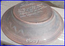 Vintage Joel Huntley 1998 Sgrafitto Redware Pottery 1776 Bowl Deep Plate Platter