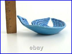 Vintage John Ffrench JFF Bird Turquoise Dish Bowl Arklow Studio Pottery Ireland