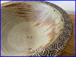 Vintage Kevin Osborn studio pottery large bowl sgraffito rare 1976 Tucson AZ mcm