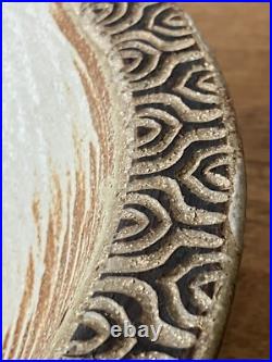 Vintage Kevin Osborn studio pottery large bowl sgraffito rare 1976 Tucson AZ mcm