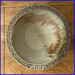 Vintage Kevin Osborn studio pottery large bowl sgraffito rare 1976 Tucson AZ mcm