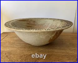 Vintage Kevin Osborn studio pottery large bowl sgraffito rare 1976 Tucson AZ mcm