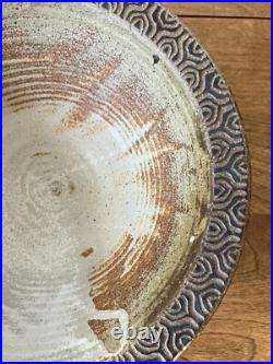 Vintage Kevin Osborn studio pottery large bowl sgraffito rare 1976 Tucson AZ mcm
