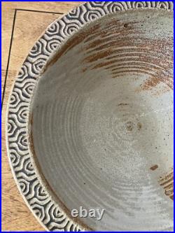 Vintage Kevin Osborn studio pottery large bowl sgraffito rare 1976 Tucson AZ mcm