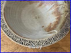 Vintage Kevin Osborn studio pottery large bowl sgraffito rare 1976 Tucson AZ mcm
