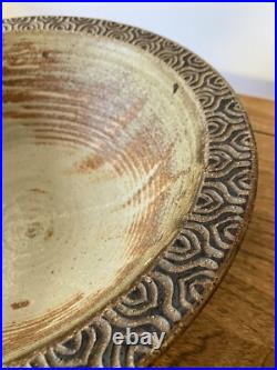 Vintage Kevin Osborn studio pottery large bowl sgraffito rare 1976 Tucson AZ mcm