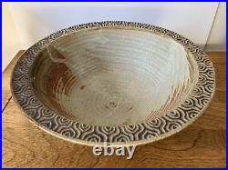 Vintage Kevin Osborn studio pottery large bowl sgraffito rare 1976 Tucson AZ mcm