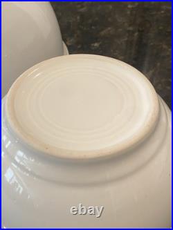 Vintage Kitchen Kraft HLC Fiesta Ovenserve White Mixing Bowl Set of 3