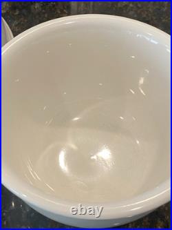 Vintage Kitchen Kraft HLC Fiesta Ovenserve White Mixing Bowl Set of 3