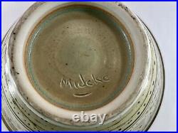 Vintage LOUIS MIDEKE Studio Pottery Bowl Listed Washington Ceramicist