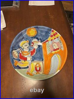 Vintage La Musa Hand Painted 11 Pasta Serving Bowl Made in Italy Art Decor